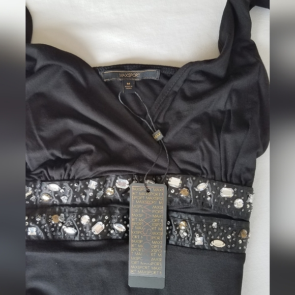 MaxSport Halter Tunic With Embellished Inset - Picture 3 of 12